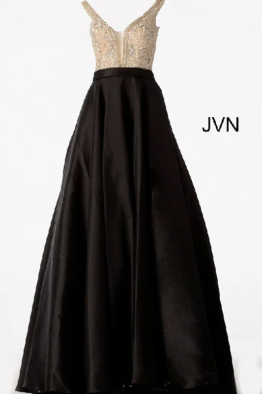 Buy More, Save More Jovani JVN60696 Size 4 ,12 Black Prom Dress Ball Gown Pockets A Line Sheer