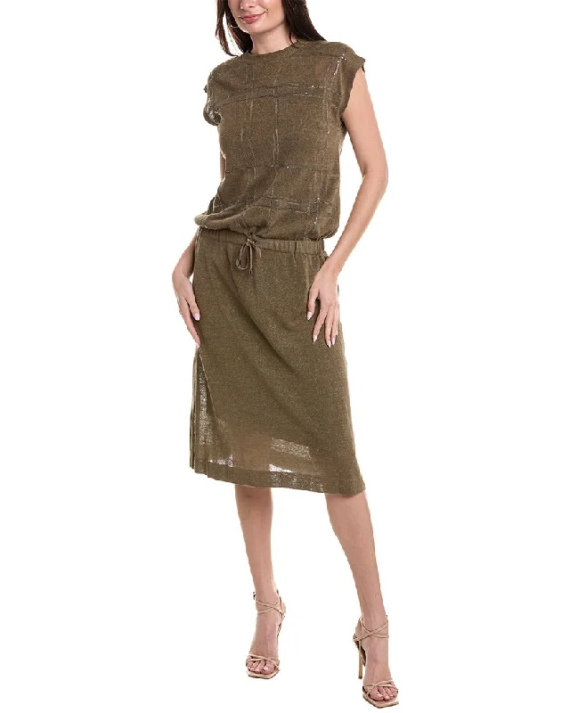 Online Boutique Stores Brunello Cucinelli Drop Waist Dress