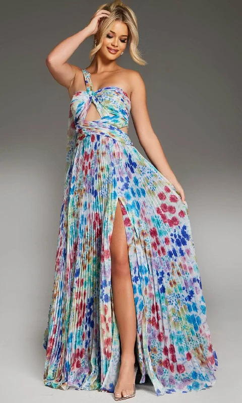 Durable Fashion Picks Jovani 38689 - Floral Printed Cut-Outs Prom Gown