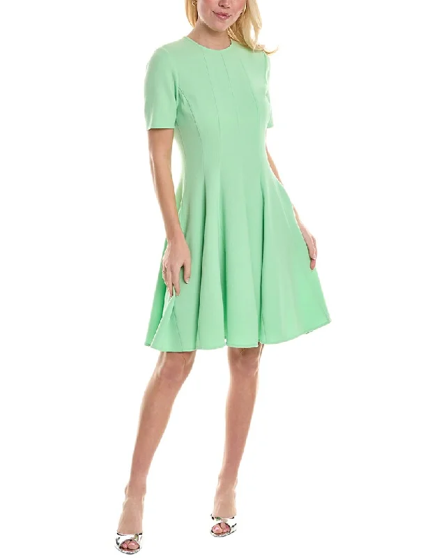 Current Trends Oscar de la Renta Circle Cut Wool-Blend Dress