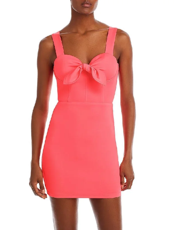Wardrobe Refresh L - fore pink knotted corset mini dress