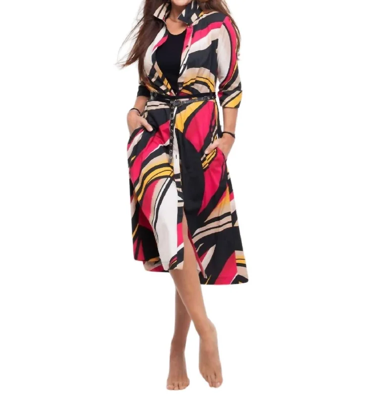 Seasonal Clearance Big Swirl Dress In Multicolor