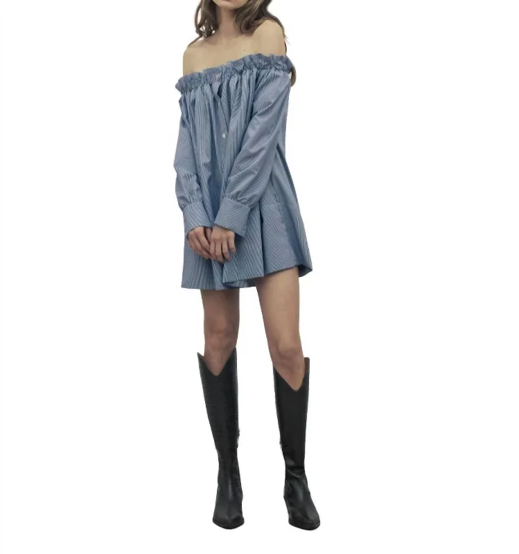 Polished Finish Annette Dress In Blue