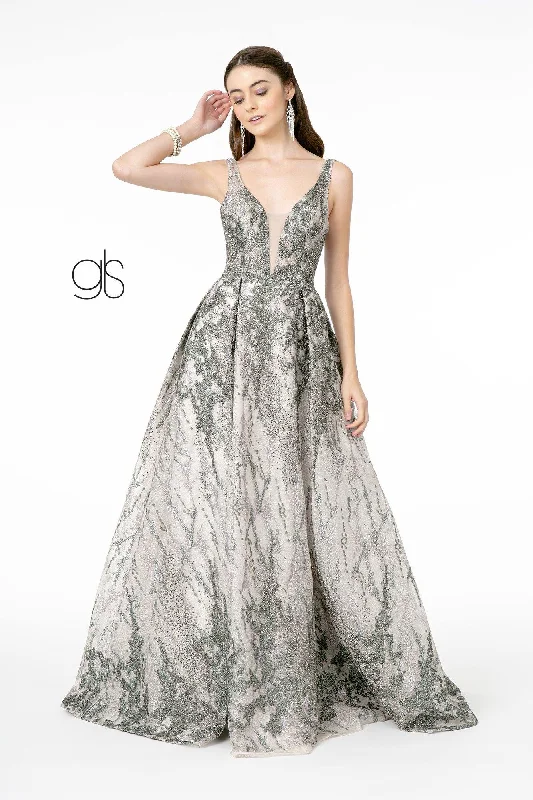 Break Fashion Norms Jewel Embellished Lace Long Prom Dress