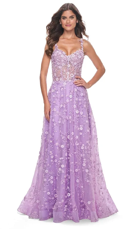 Cool Prices La Femme 31996 - Floral Festooned Prom Dress