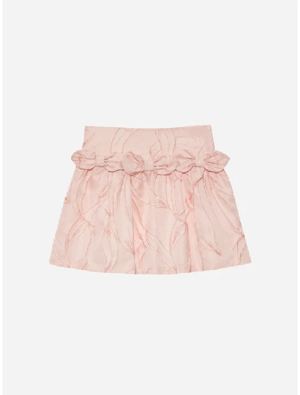 Casual Chic Patachou Jacquard Pink Floral Skirt