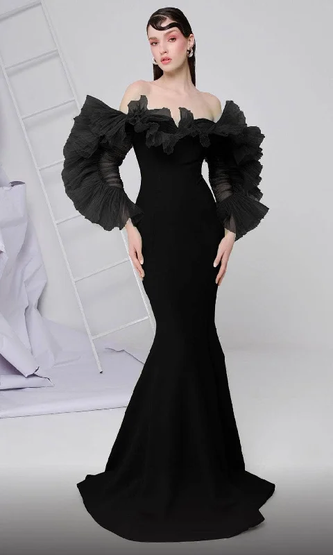 Hot Items MNM Couture F02850 - Ethereal Ruffle Evening Gown