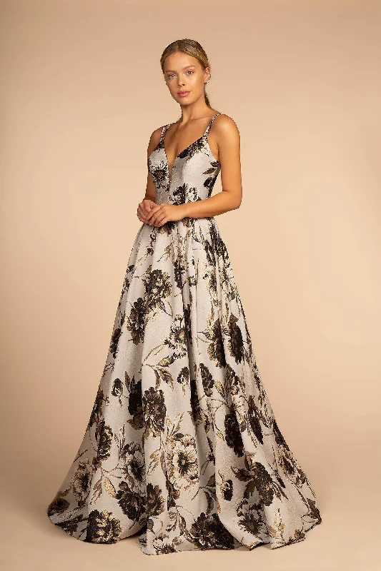 Seasonal Style Discounts Long Floral Prom Dress Sale