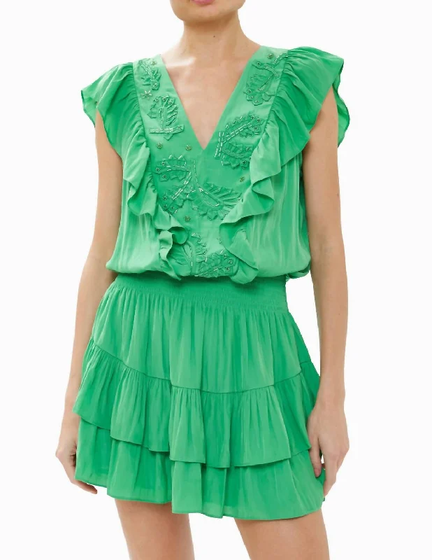 Limited Time Offer Ari Dress In Garden Green