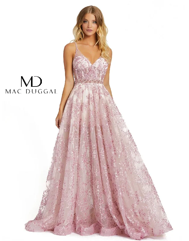 Hot Brand Discounts Mac Duggal 67264 Long Spaghetti Strap Prom Gown