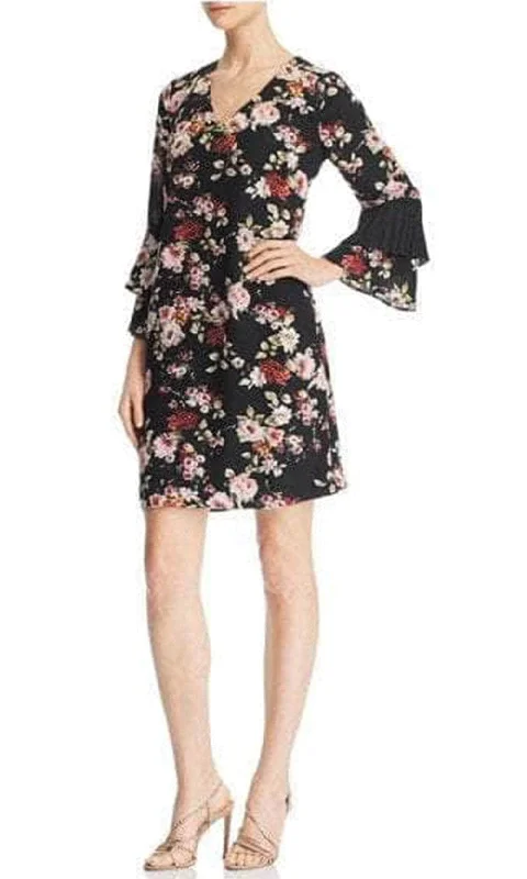 Fashion Sale Sam Edelman 22R565 - Floral Flutter Sleeve Cocktail Dress