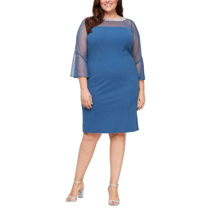 Chic Style, Always In Vogue Alex Evenings AE460146 Plus Size Short Dress