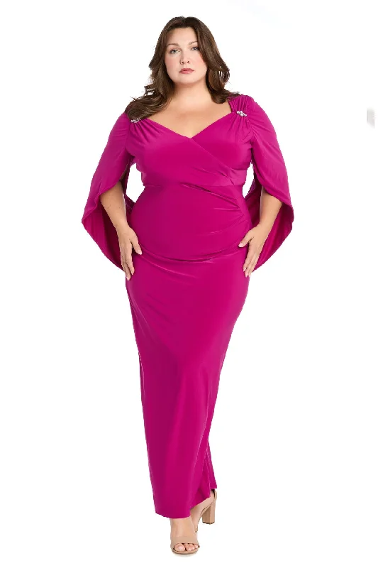 Hot Deals R&M Richards 5899W Long Formal Plus Size Dress