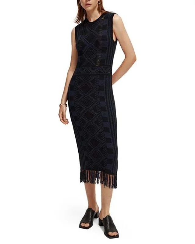 Best-Selling Outfits Now At Exclusive Promotional Prices Scotch & Soda Fringe Hem Dress