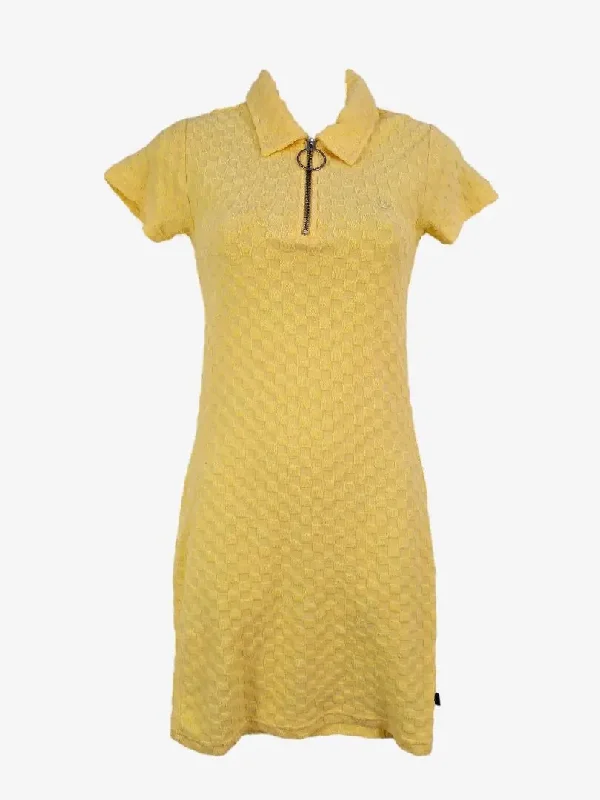 Chic Style, Always In Vogue Stussy Limoncello Checkered Terry Mini Dress Size 6