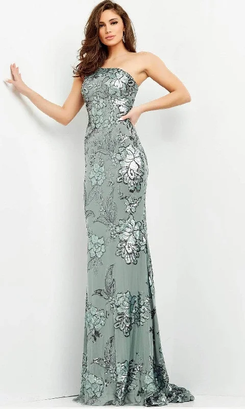 Unbeatable Prices Jovani - Floral Sequin One Shoulder Long Gown 04331SC