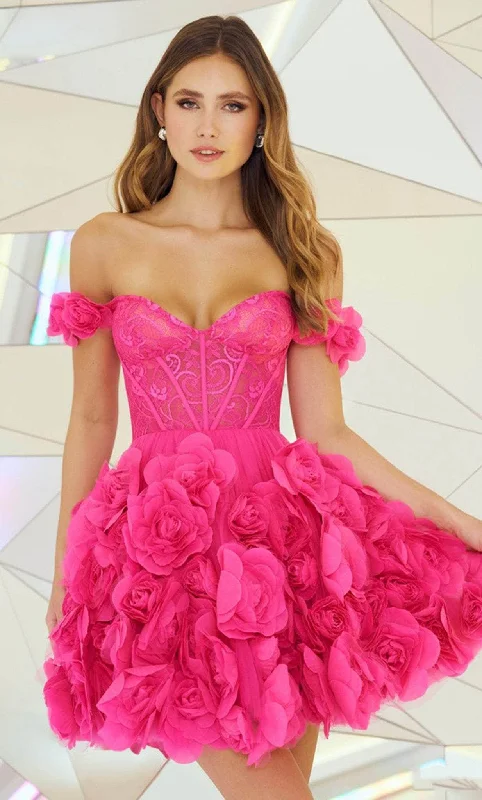 Statement Fashion Offers Sherri Hill 55717 - Sweetheart 3D Floral Cocktail Dress