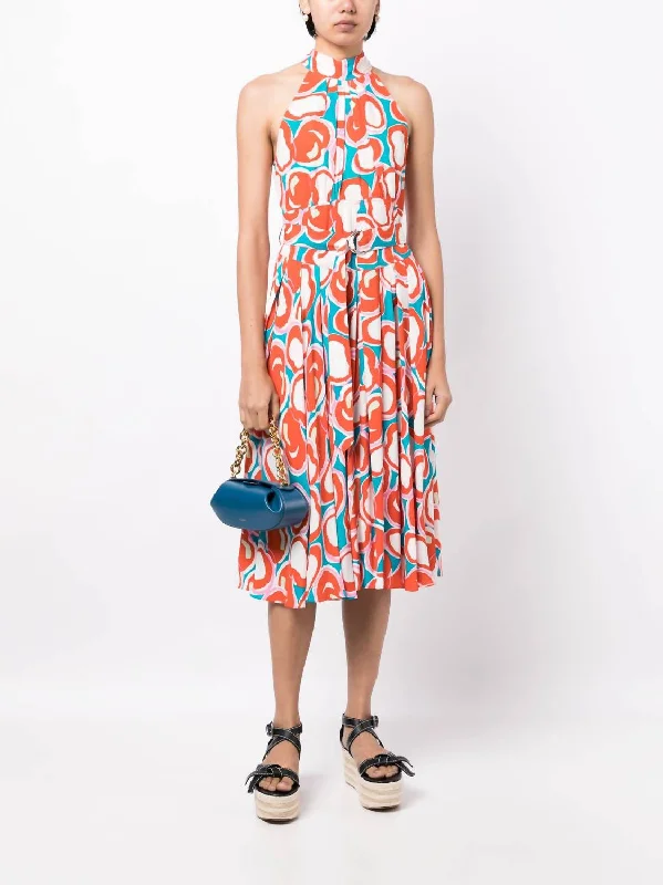 Quality Wear Nicola Dress In Abstract Dot Turquoise