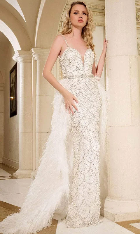 Daily Deals Jovani 39677 - Scallop Motif Evening Gown