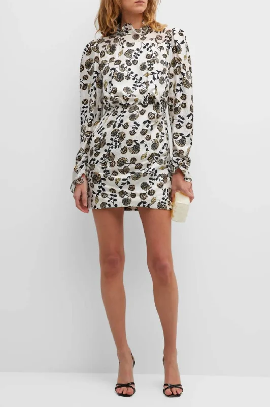 Women's Trendy Garments Rina B Dress In Ammonite Cream