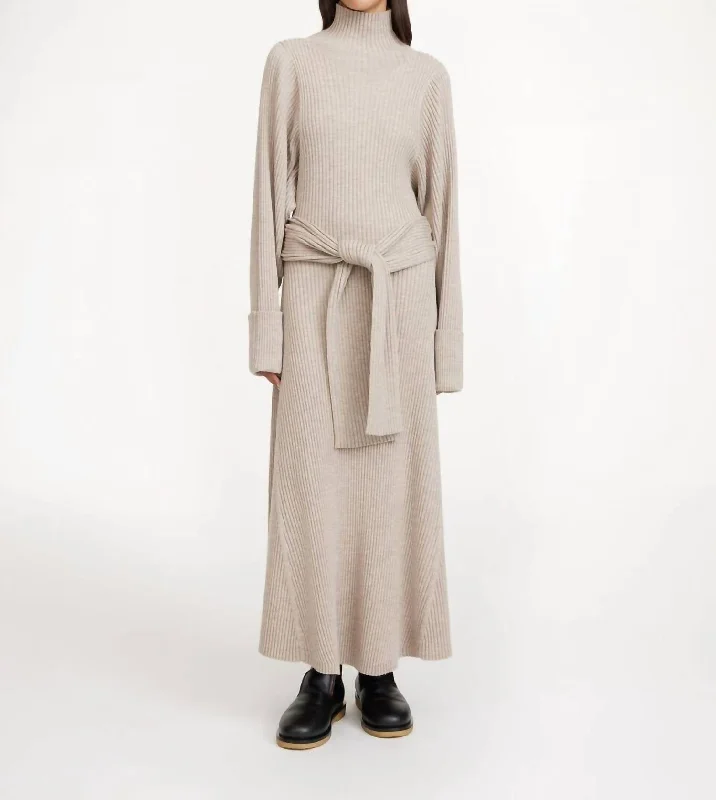 New Season Fashion Preview Sloana Merino Wool Dress In Old Beige