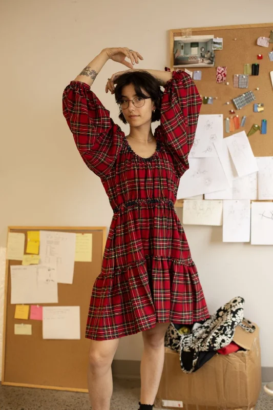 Women Wear Boutique Josie Mini Dress Red Plaid