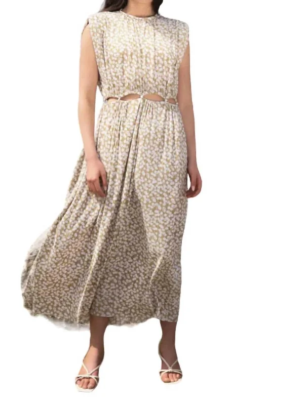 VIP Member Discount Ramona Dress In White/lime