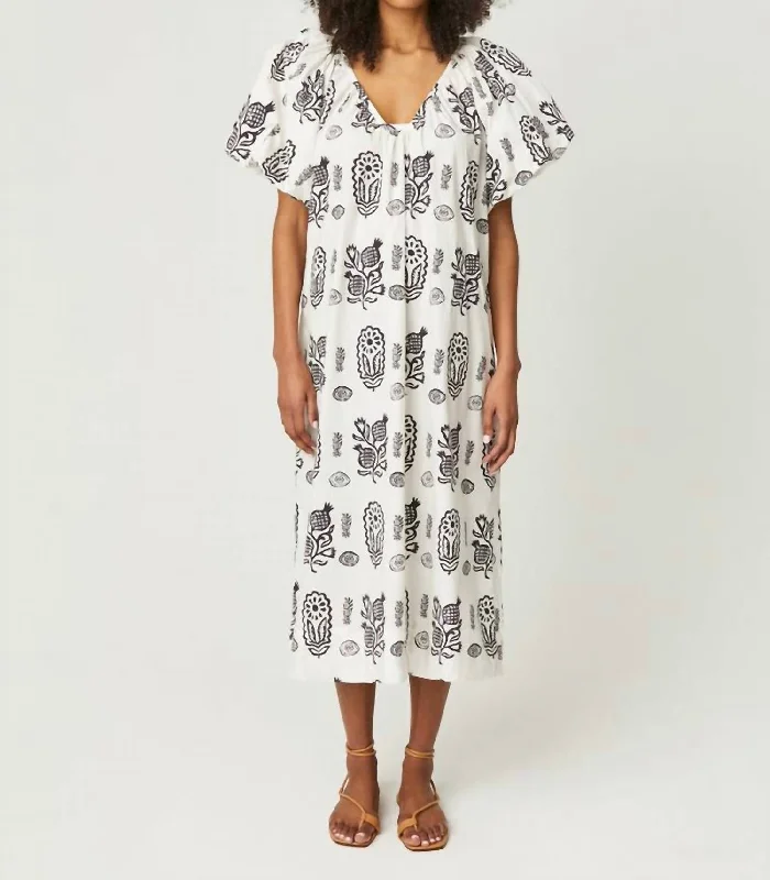 Women Fashion Augustina Dress In Ivory Block