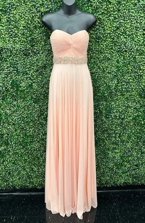 Budget-Friendly Fashion Jovani JVN27139 size 0 Blush prom dress pageant gown strapless sweetheart