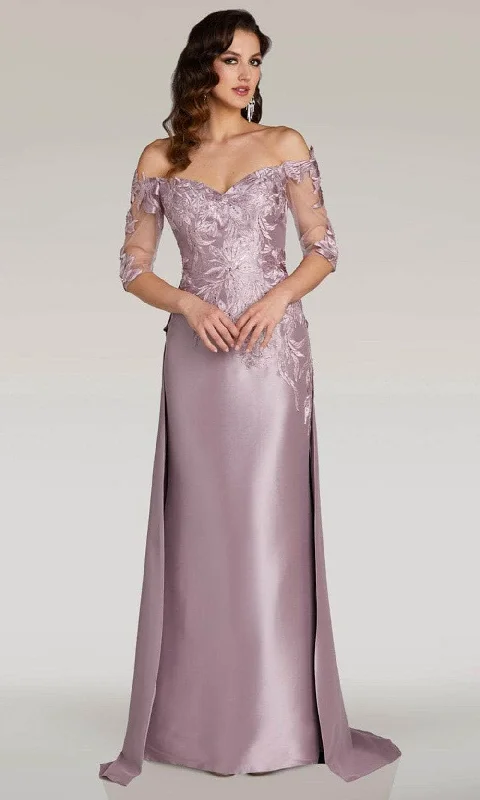 Fresh Styles, Fresh Deals Feriani Couture 18390 - Illusion Sleeve Overskirt Formal Gown