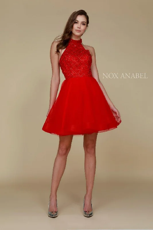 Trend Forward Threads For Her Formal Short Dress Prom Cocktail Red
