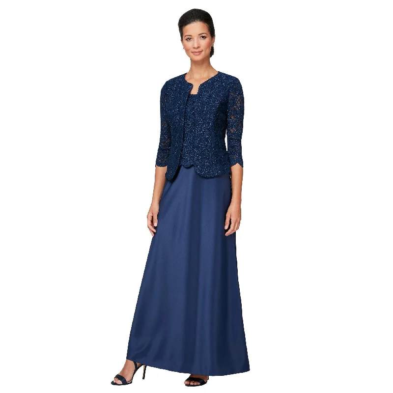 Limited Time Offer Alex Evenings AE81122326 Long Formal Jacket Dress