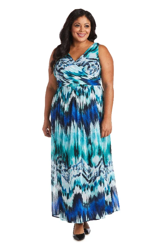 Unbeatable Deals R&M Richards 7365W Long Plus Size Formal Dress