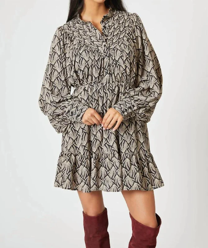 Timeless Classics The Marissa Dress In Black Print