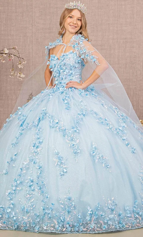 Cutting Edge Fashion Elizabeth K GL3103 - Applique Quinceanera Ballgown