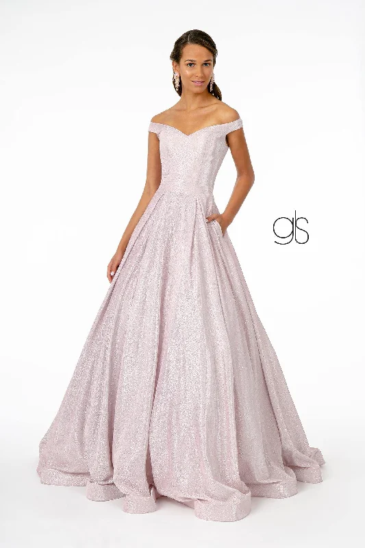 Redefining Women's Fashion Cut-Away Shoulder Prom Dress Ball Gown