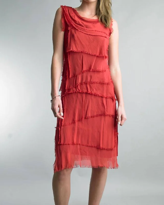 Elegant Women's Attire Fae Dress In Red