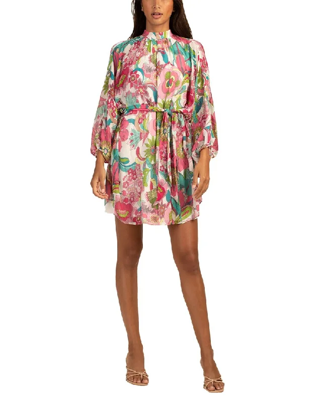 Women's Plus-Size Clothes Trina Turk Art Silk-Blend Dress