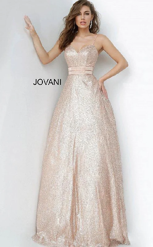 High End Women's Wear Jovani 4660 Long Formal Glitter Prom Gown