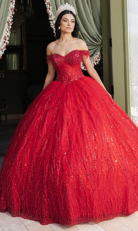 Women's Clothes Online Shopping May Queen LK264 - Sequin Basque Ballgown