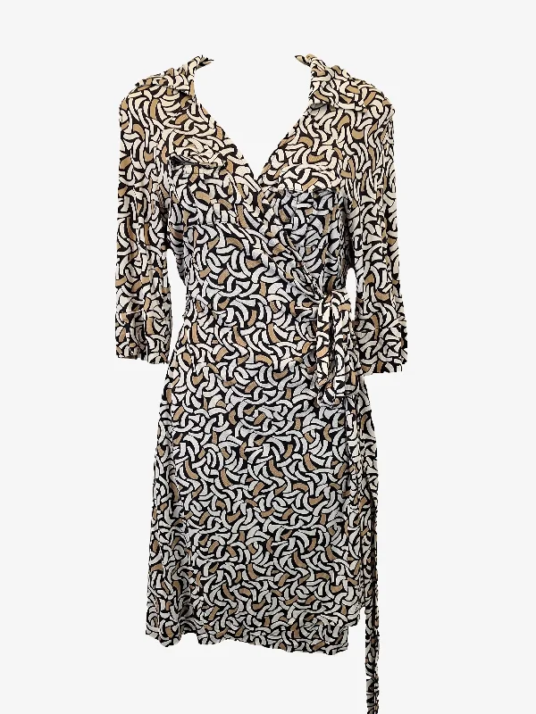 Best Sellers Diane Von Furstenberg Collared Silk Wrap Mini Dress Size 12