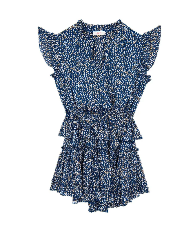 New Styles Just In Alyne Ruffle Tie Dress In Blue