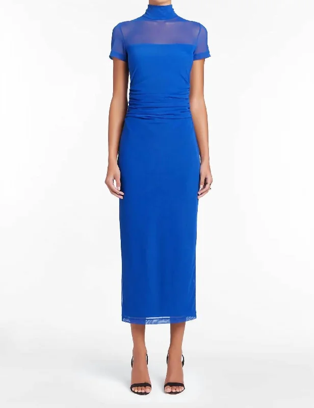 Timeless Women's Clothing Dominique Dress In Cobalt