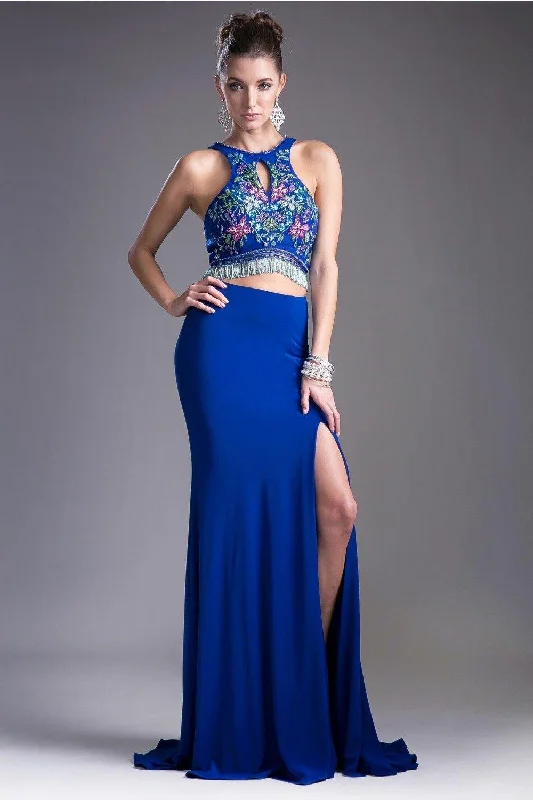 Trendy Street Style Attire Cinderella Divine CD71207 Prom Two Piece Formal Dress