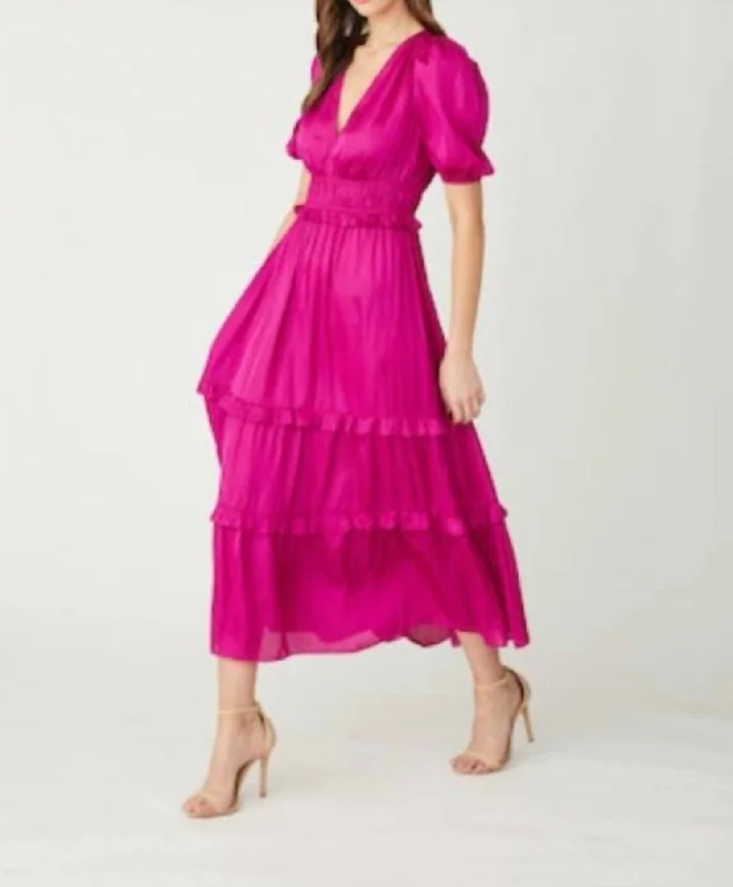 Runway Inspired Wear Marcela Dress In Fuchsia