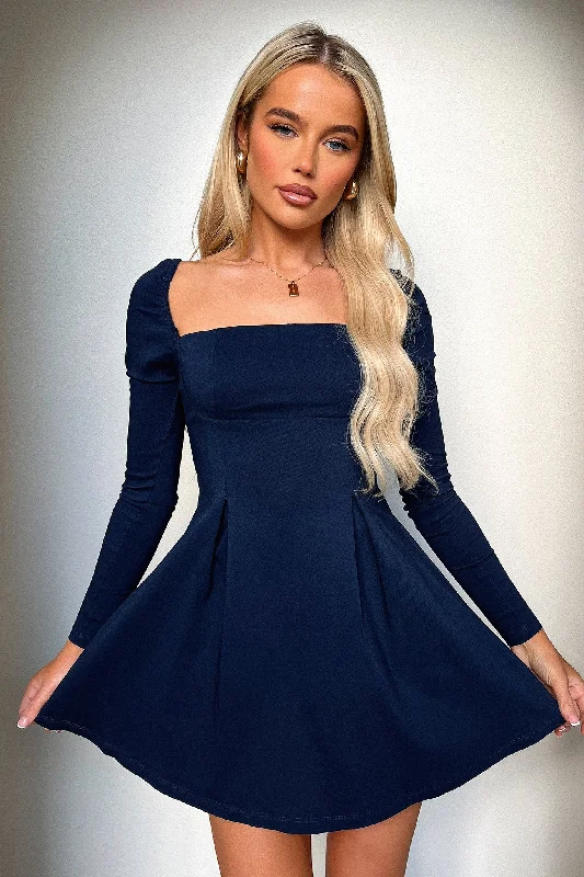 Vintage-Modern Style Offers Tabitha Mini Dress - Navy