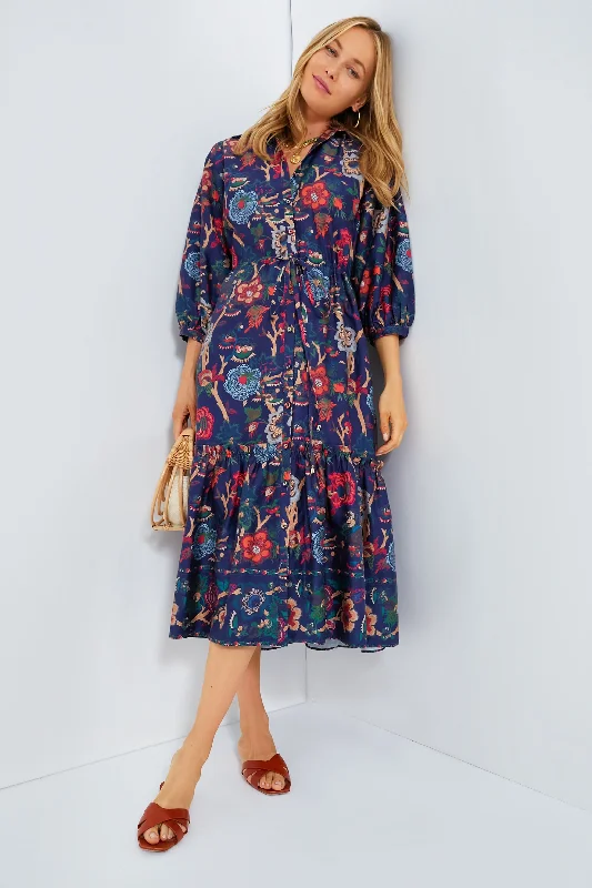 End Of Season Sale Clothing Evening Baroque Floral Hutton Dress
