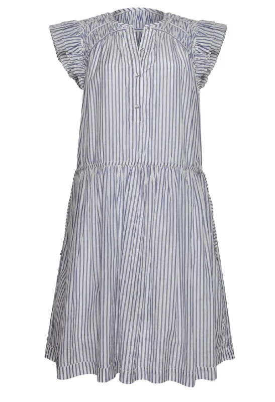Clearance Event Valeria Dress In Blue Stripe
