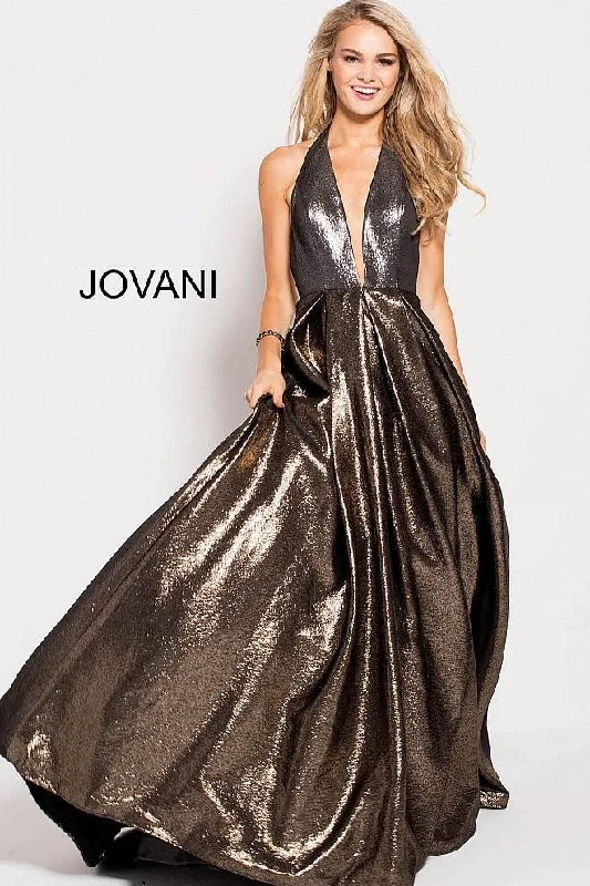 Quality Driven Apparel Jovani 57237 Long Metallic Prom Dress