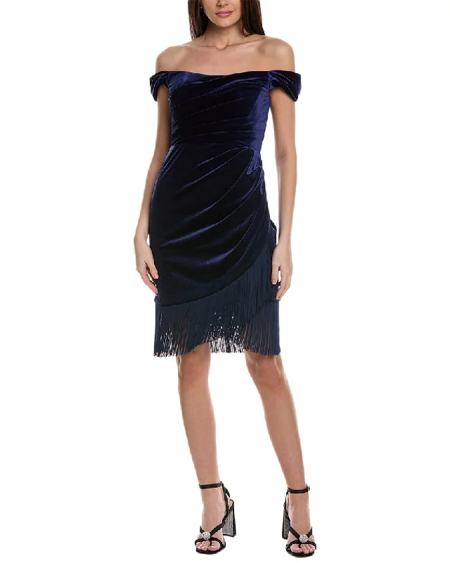 Everyday Basics Theia Melissa Fringe Cocktail Dress